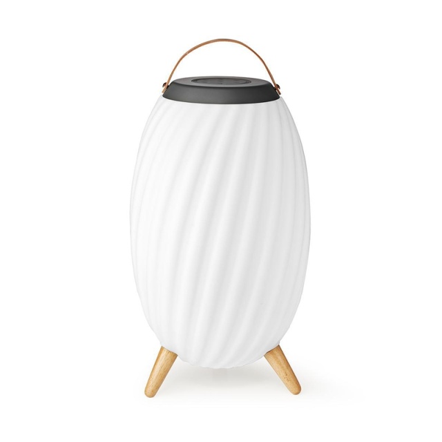 Nedis Bluetooth højttaler med Moodlight | 6 timer | Ambiance Design | 90 W | Mono | RGB / Varm Hvid | IPX5 | Kan parres | Grå / Hvid