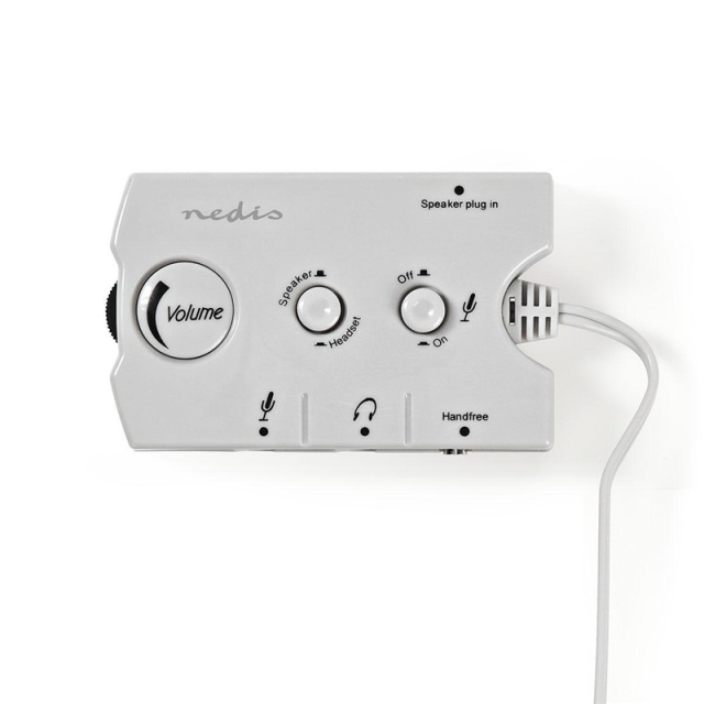 Nedis Audio omskifter | Indgang til lyd- / video- / dataforbindelser: 2x 3.5 mm Male | Audio / video / dataforbindelser output: 2.5 mm Female / 3x 3.5 mm Female | Funktionsstyring: Manual | Antal knapper: 3