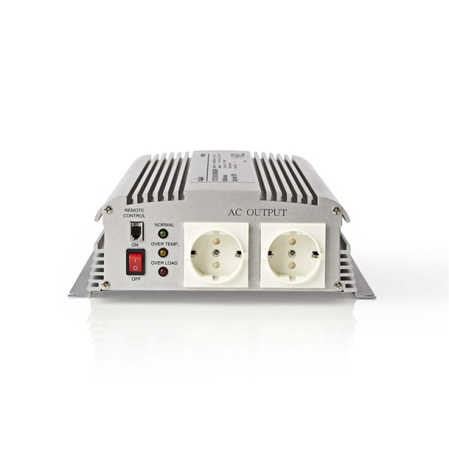 Nedis Power Inverter Modificeret sinus | Indgangsspænding: 12 V DC | Enhedens strømudgangsforbindelse: Type F (CEE 7/3) | 230 V AC 50 Hz | 1700 W | Peak-effekt: 3000 W | Skrueterminal | Sølv