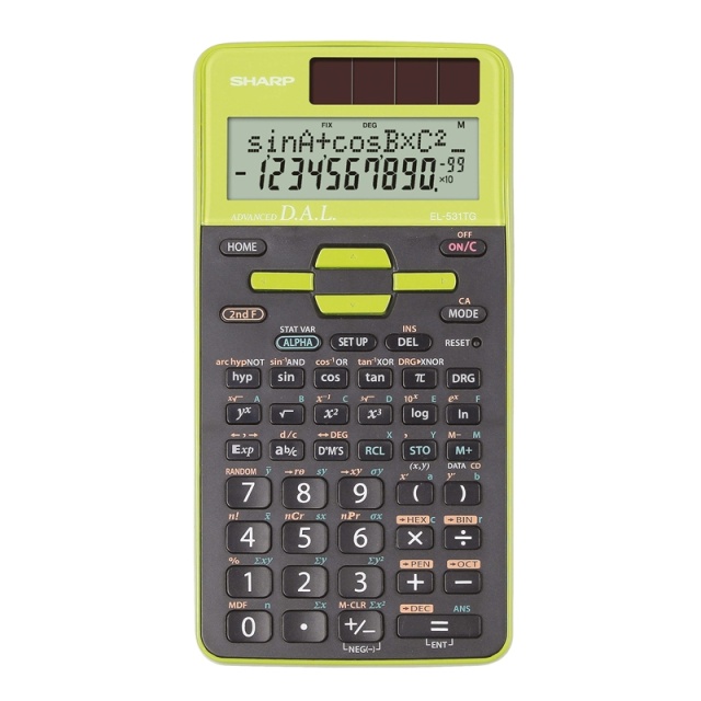 Sharp Lommeregner EL531THBGR Grøn