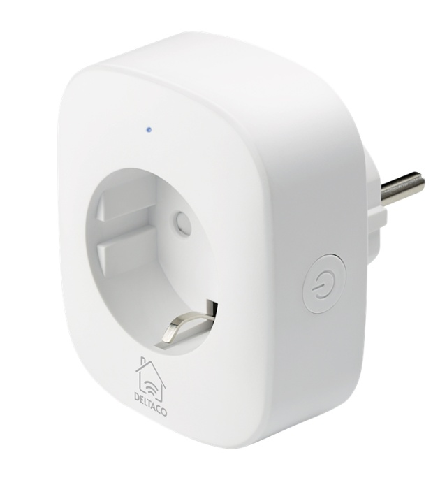 DELTACO SH-P01E Smart Home Plug with energy monitoring, 2.4GHz, white