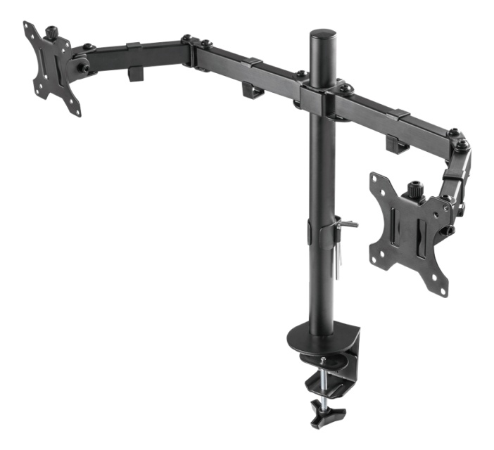 DELTACO GAMING Dual monitor desk mount, 13"-32" screens, VESA 75x75/10