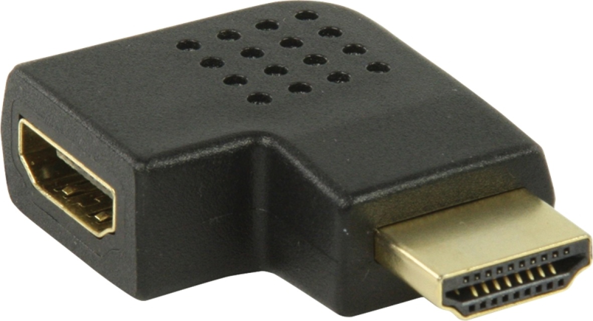 Højrevinklet HDMI adapter, Svart