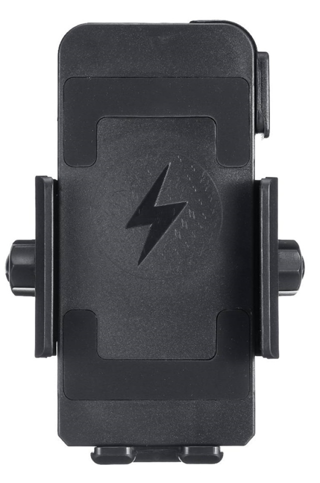 Motorcykelholder med indbygget trådløs hurtigoplader, sort (CD-3093)