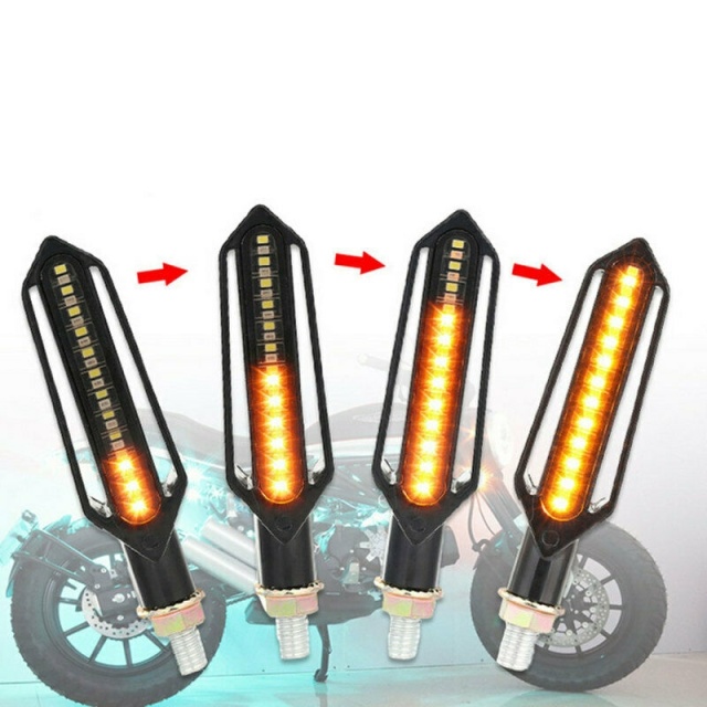 Motorcykel-blinklys LED, 2-pak, gult lys