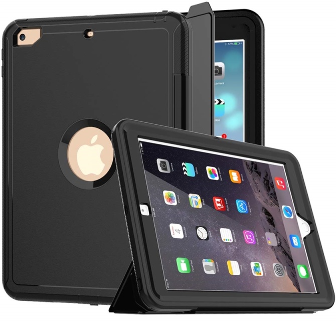 Fuld dækkende skal med indbygget skærmbeskyttelse, iPad mini 1/2/3