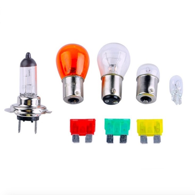 Reservedelskit med lamper til bil, 8 dele, H7