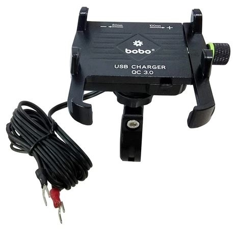 Mobilholder til motorcykel med QC3.0 hurtigopladning