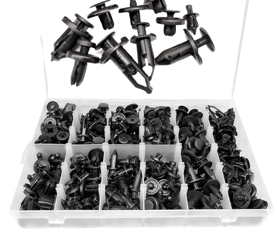 Fastgørelseselementer til bil 280 dele, Svart