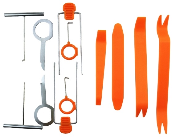 Demonteringsværktøj til lydanlæg, 12 dele