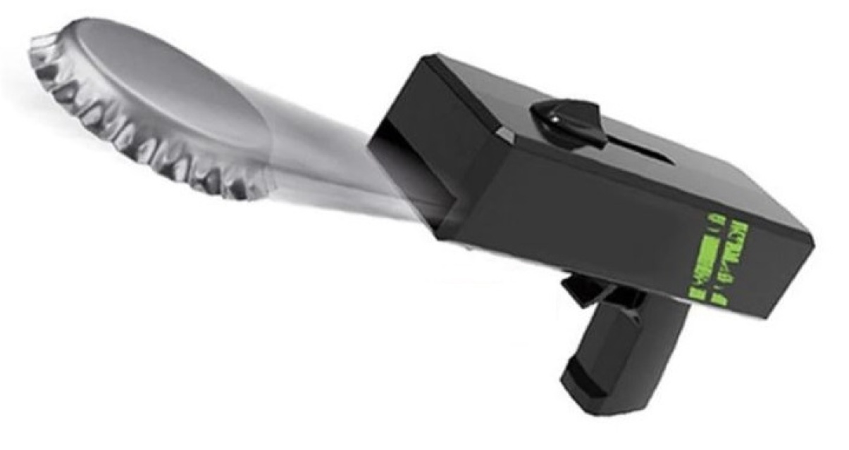 Flaskeåbner med skydefunktion, sort