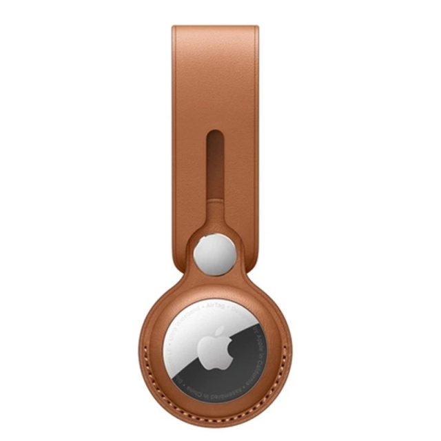 PU-læderetui til Airtag, Brun