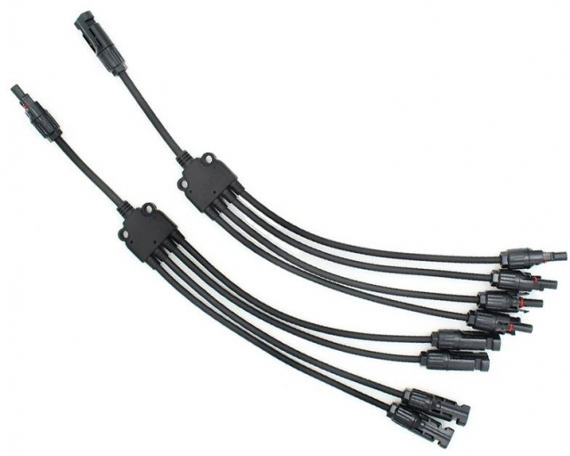 Solcelleforbindelse MC4, Y-adapter 4 til 1