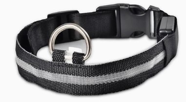 Glowing LED collar - White