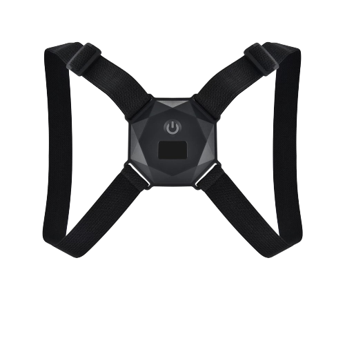 Støttevest til bedre kropsholdning og rygstøtte, Sort