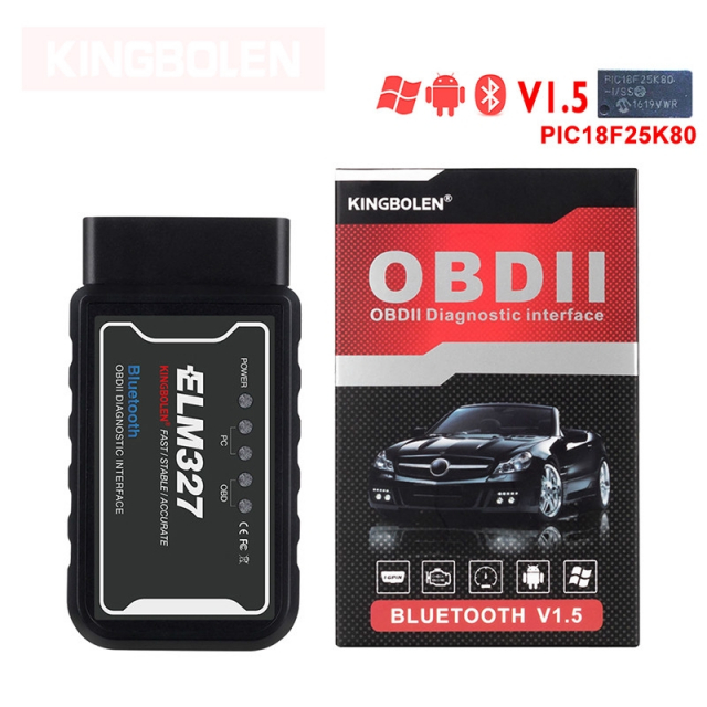 Fejlkodelæser ELM327 Bluetooth OBDII til Windows/Android