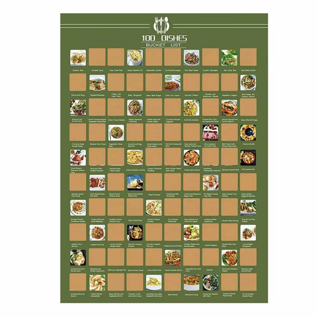 100 Madretter Bucket List Plakat