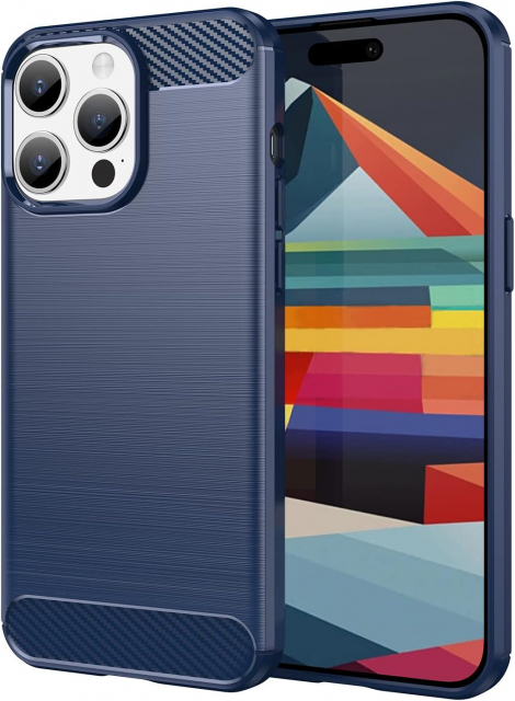 TPU-etui til iPhone 15 Pro, blå