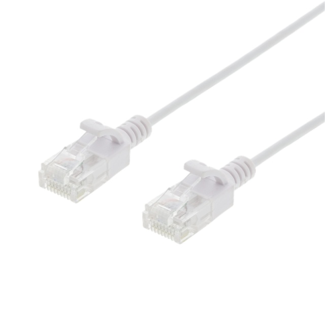 DELTACO Ultra Slim U/UTP Cat.6 patch cable, OD:2.6mm, 0.5m, white