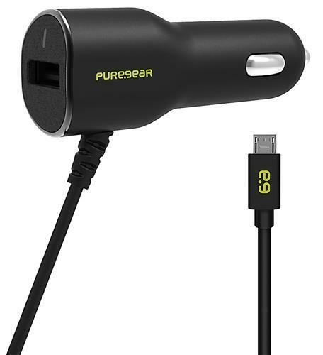 Pure Gear biloplader 3,4A Micro-USB, sort