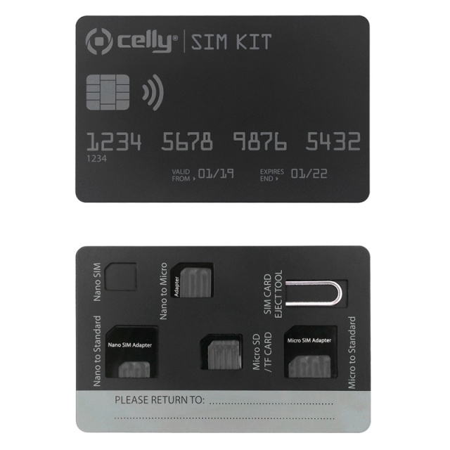 Celly SIM-kit SIM-kortsadaptrar 3-pa