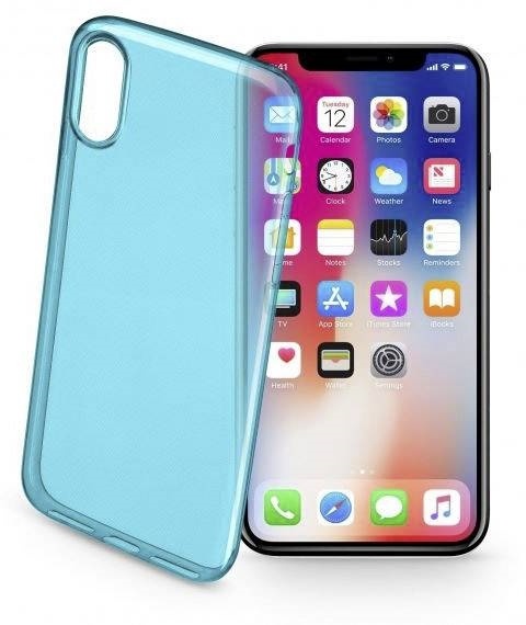 Cellularline TPU plastik mobiletui til iPhone X/XS, turkis