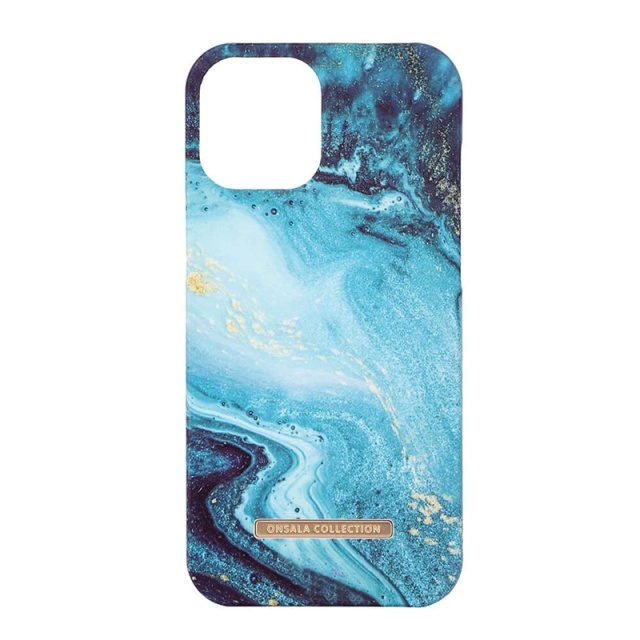 Onsala COLLECTION Mobil Cover Soft Blue Sea Marble iPhone 12  / 12 Pro