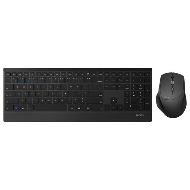 Rapoo Tastatur/Mus Sæt 9500M Multi-Mode Trådløst Sort