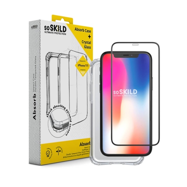 SoSkild Cover Absorb 2.0 Impact Case Bundle incl. Hærdet Glas - iPhone 11 Pro Max