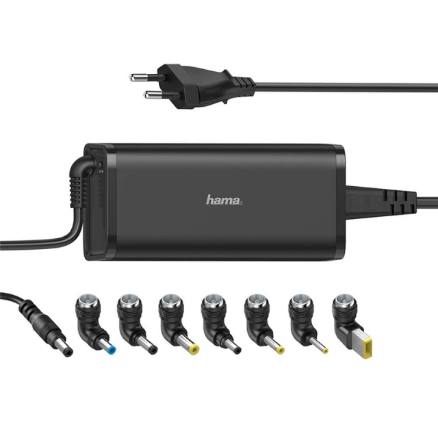 Hama Notebook Strømforsyning Universal 100-240V 15-19V/90W 8x Adaptere