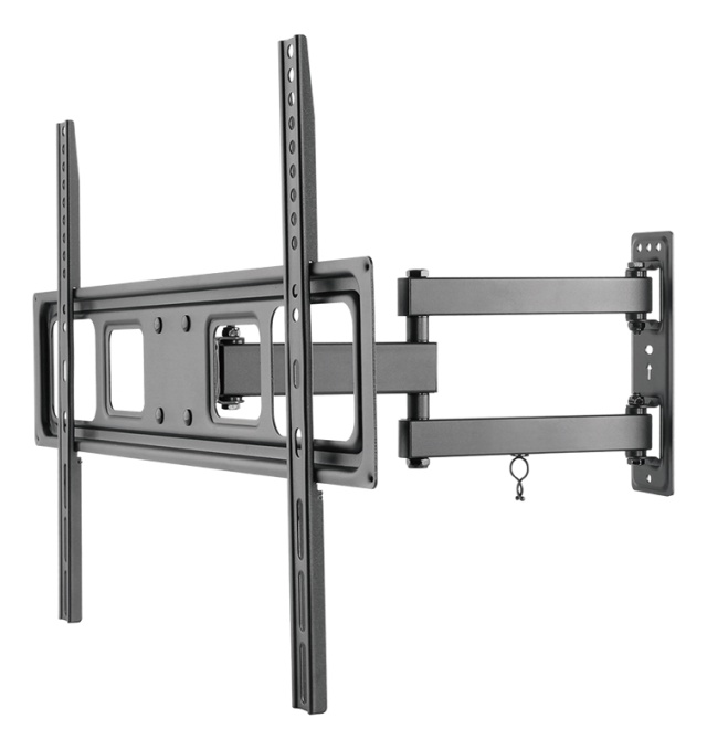 DELTACO, fuldt bevægeligt 3 vejs vægbeslag, 37"-70", sort