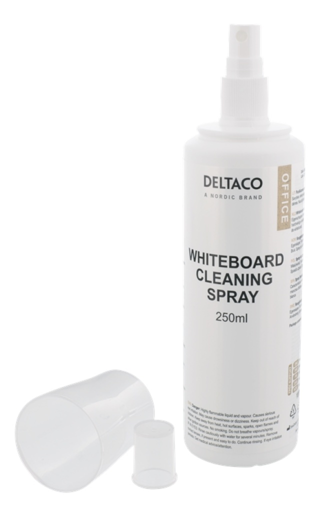 DELTACO OFFICE Rengøringsspray til whiteboard, 250 ml