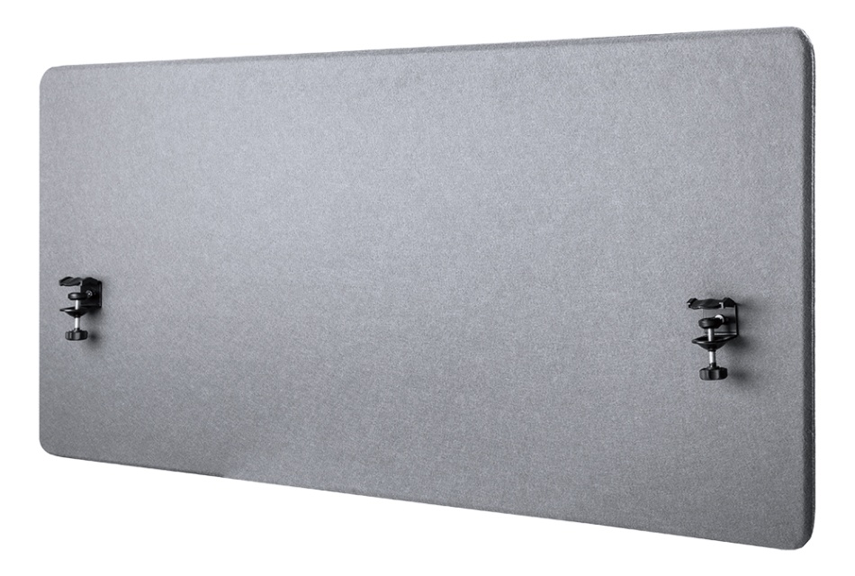 DELTACO OFFICE Akustikpanel til skrivebord m. filtpåfyldning, 1200x600