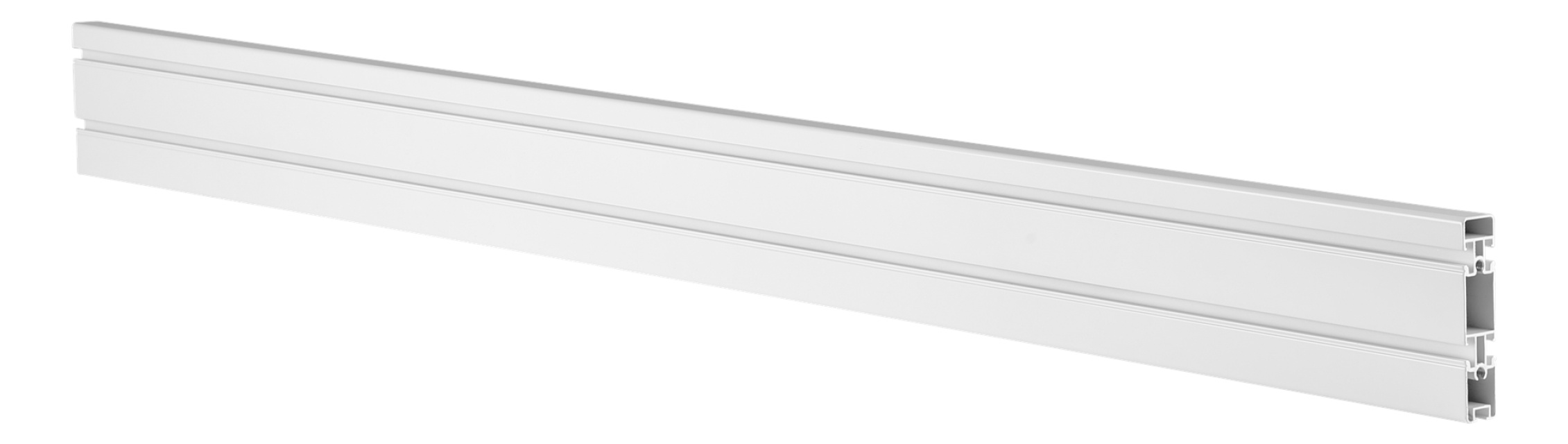 DELTACO OFFICE Aluminium rillepanel til skrivebord, 110 cm, hvid