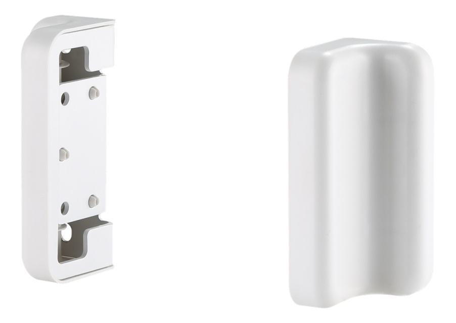 DELTACO OFFICE vægmonteringsplade til rillepanel (DELO-0151), hvid