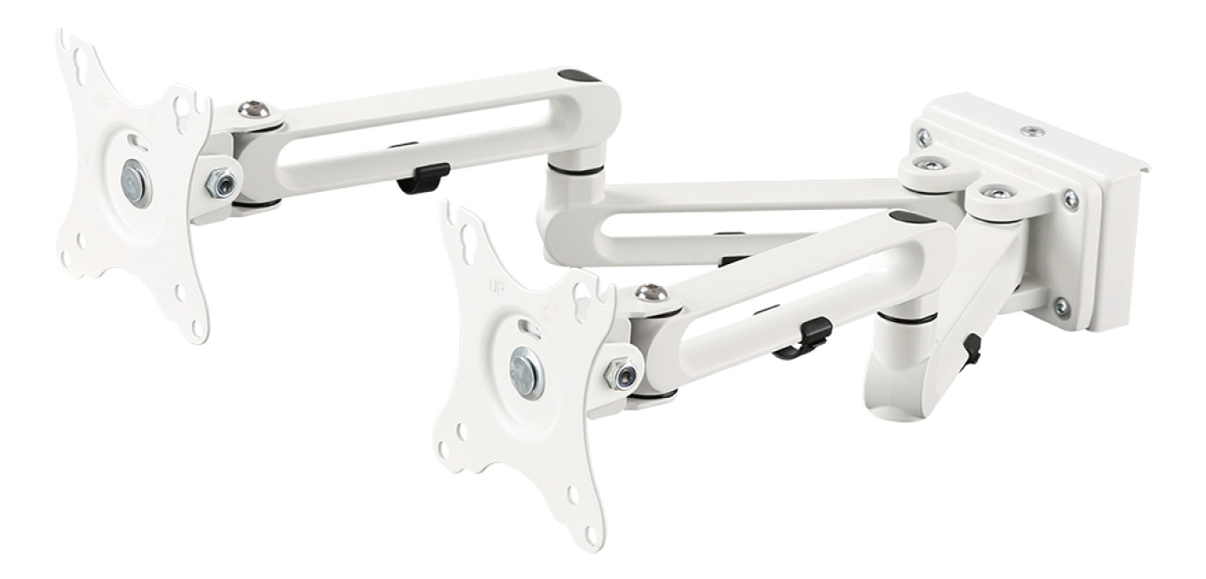 DELTACO OFFICE dobbelt monitorarm til rillepanel (DELO-0151), 17-32"