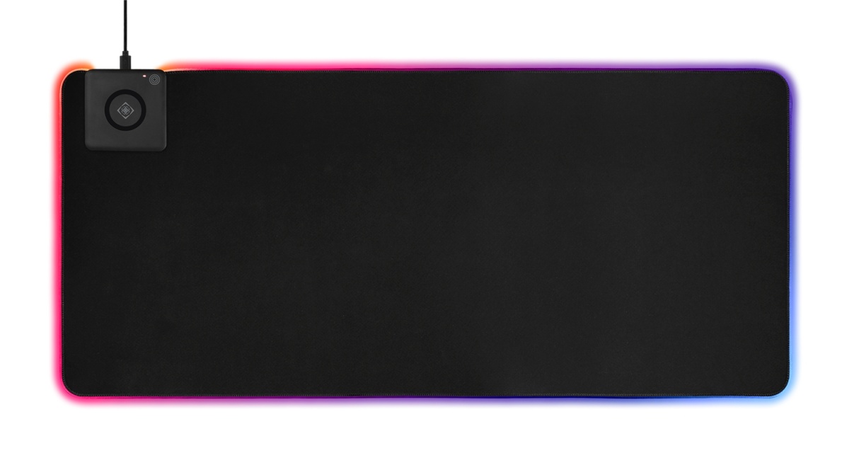 DELTACO GAMING RGB mousepad, fast wireless charging, 900x400x4mm