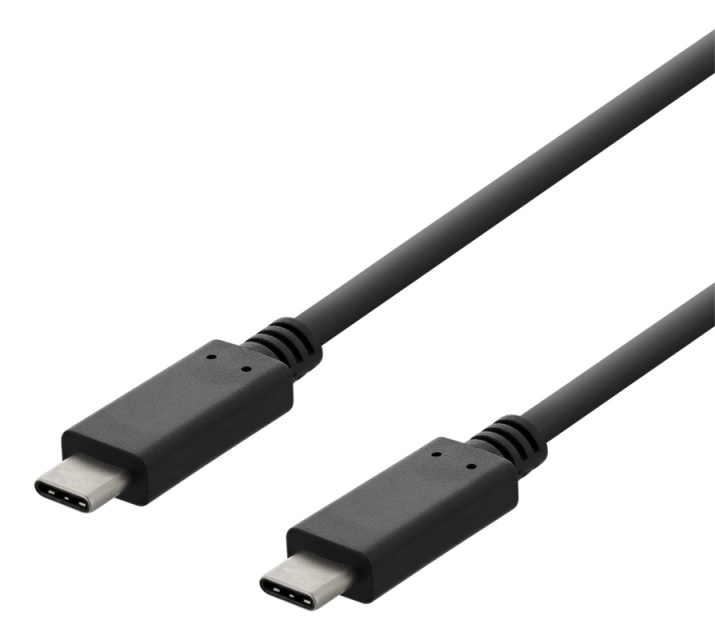 DELTACO USB 2.0 USB-C - USB-C charging cable, 3A, 3m, black