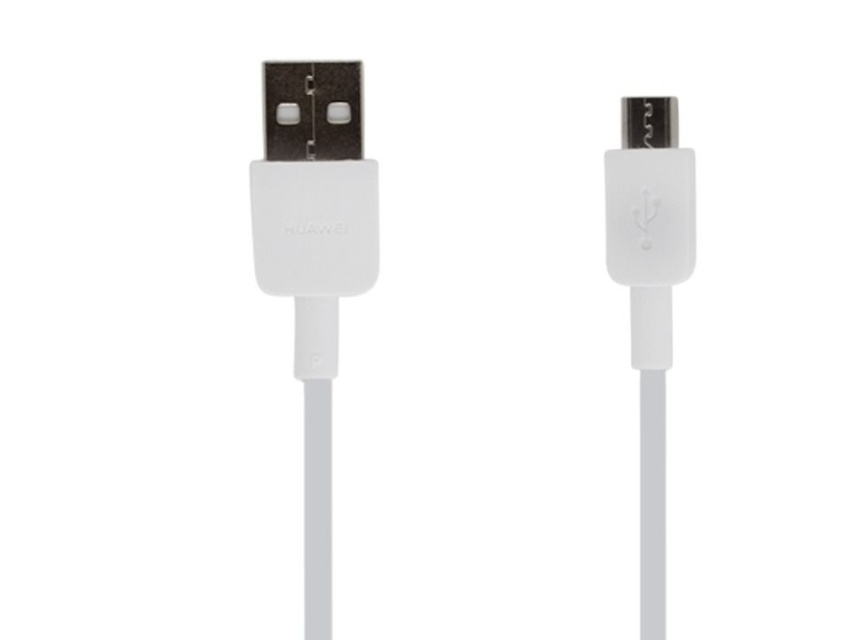 USB C-kabel, 1 m, Hvid, Bulk