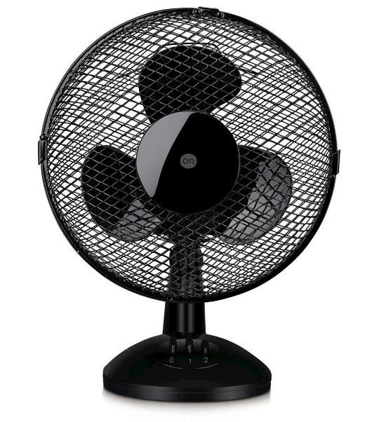 Kølende bordventilator, 27 cm, sort