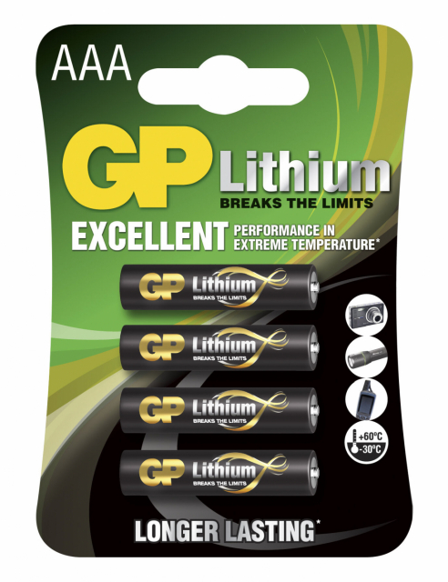 GP Litium AAA 4-pak (B)