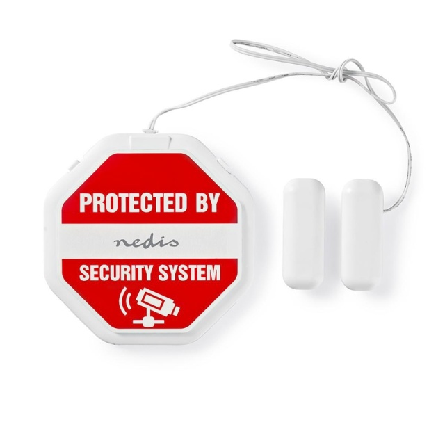 Nedis Dør Vindue Alarm | Batteri | 2x CR2032 | 85 dB | Hvid