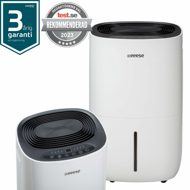 Adam - avfuktare 100m2, 44dB, wifi - Google Home, timer, 2 hastigheter, torkfun