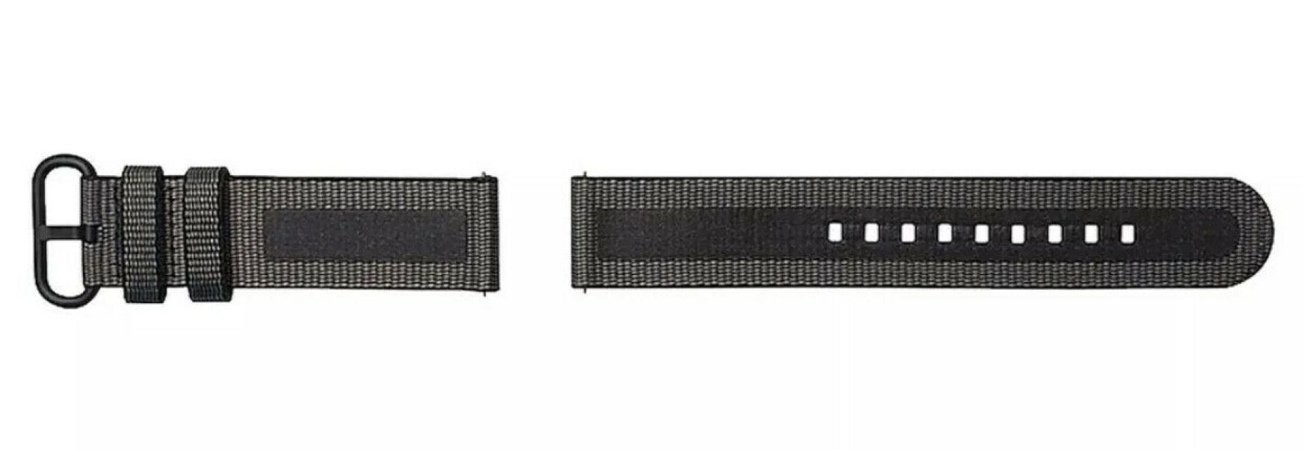 Strap Studio Textile Watch Band Active 20 mm, sort