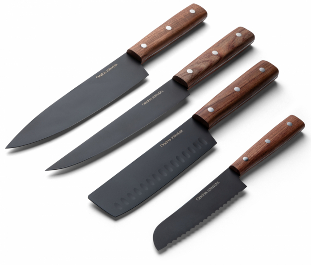 Orrefors Jernverk, Knivsæt af Asketræ, 4-Pack