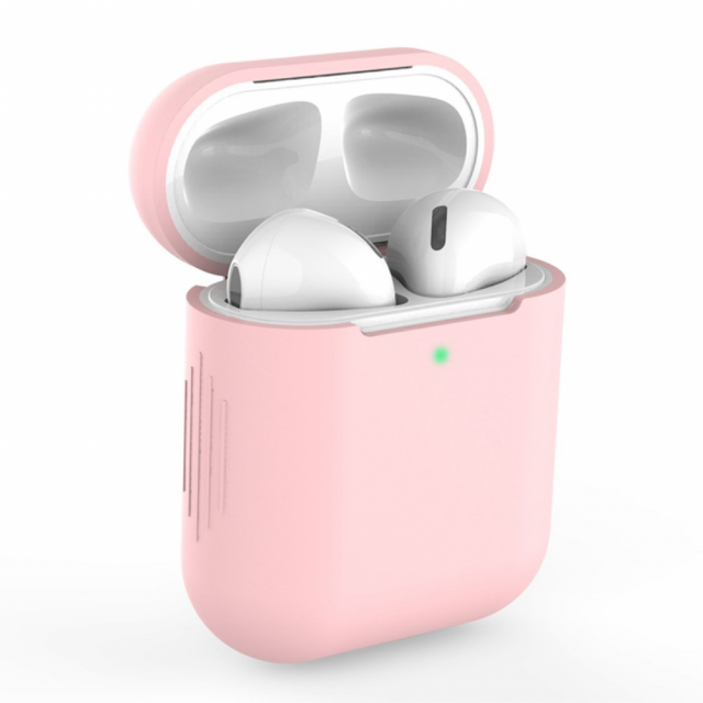Beskyttelsesetui i silikone til Apple Airpods, pink