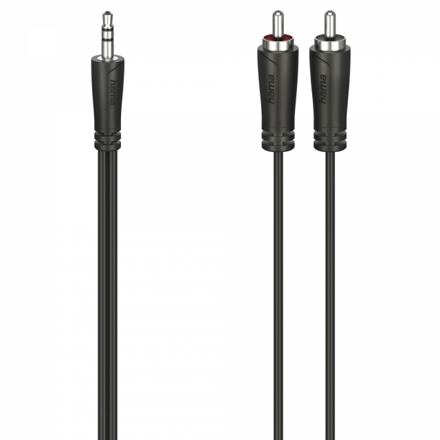 Hama 3,5 mm - 2x RCA lydadapterkabel, 3 m