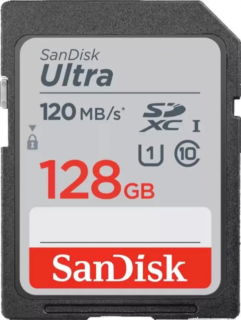 SanDisk hukommelseskort SDXC Ultra 128Gb 120Mb/s