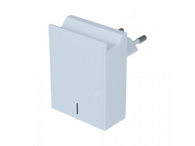 Swissten strømadapter kompatibel med Samsung Quick Charge 25W USB-C, hvid
