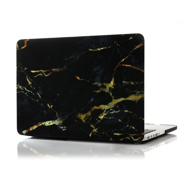 Etui i hård plast til MacBook Air 13" Retina A425/A1502, Marble (sort/guld)